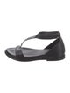 Ann Demeulemeester Leather T-Strap Sandals