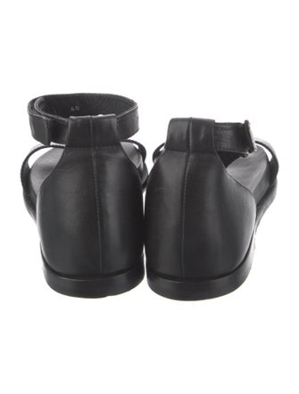 Ann Demeulemeester Leather T-Strap Sandals