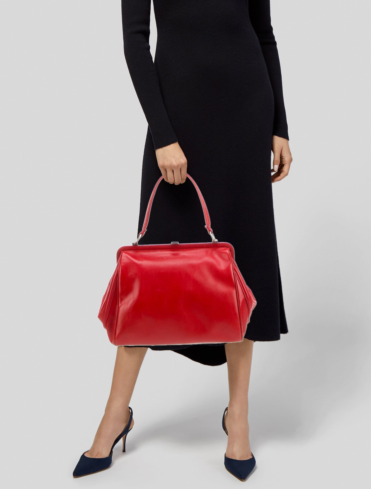 Ann Demeulemeester Leather Top Handle Bag