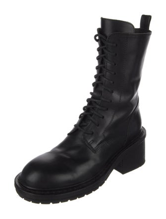Ann Demeulemeester Leather Combat Boots