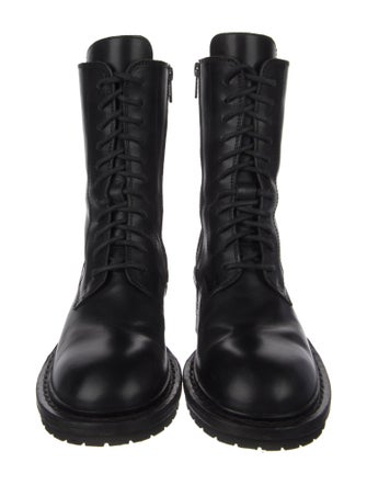 Ann Demeulemeester Leather Combat Boots