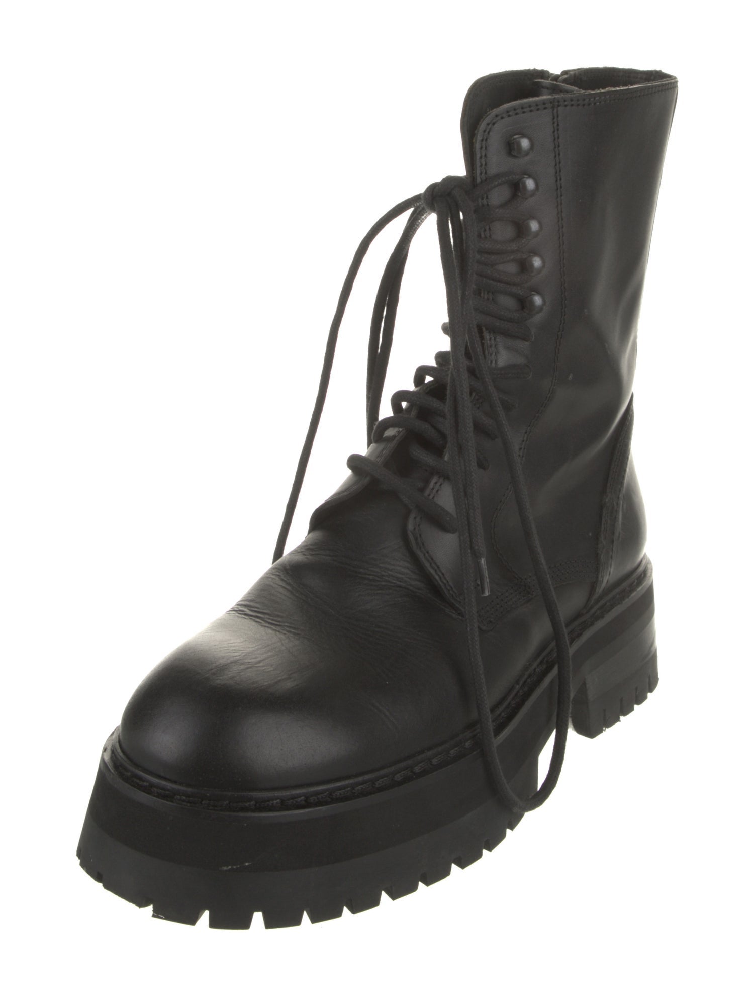 Ann Demeulemeester Leather Combat Boots