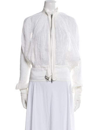 Ann Demeulemeester Linen Mock Neck Top