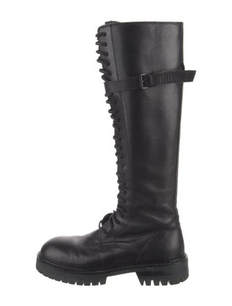 Ann Demeulemeester Leather Combat Boots