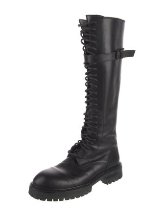 Ann Demeulemeester Leather Combat Boots