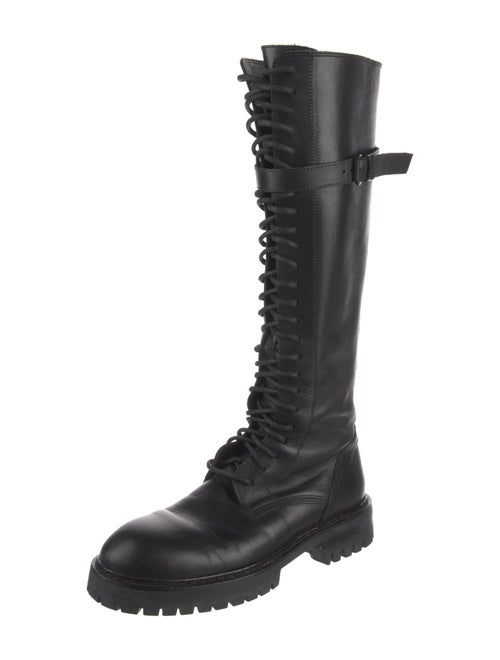 Ann Demeulemeester Leather Combat Boots