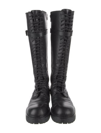 Ann Demeulemeester Leather Combat Boots