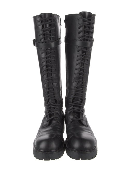 Ann Demeulemeester Leather Combat Boots
