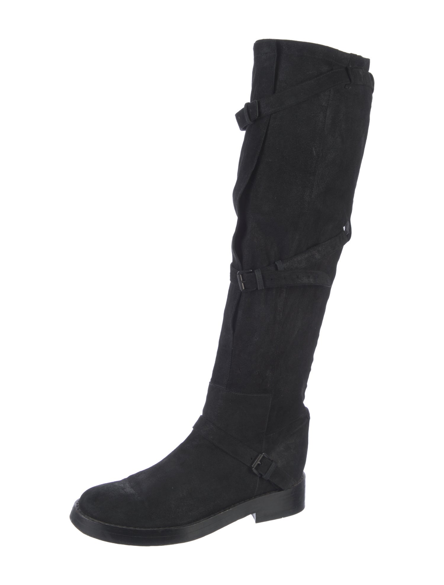 Ann Demeulemeester Suede Riding Boots