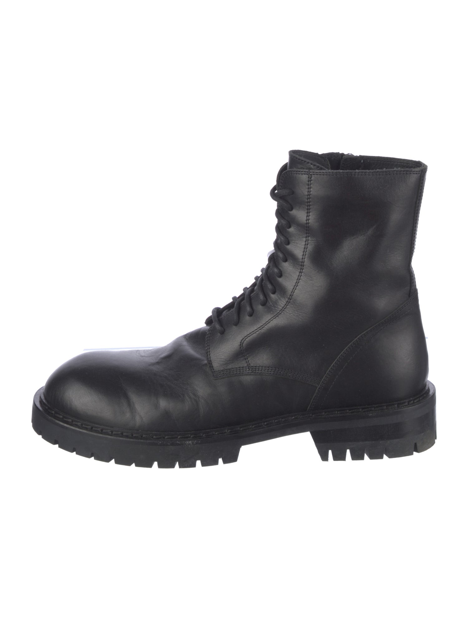 Ann Demeulemeester Leather Combat Boots