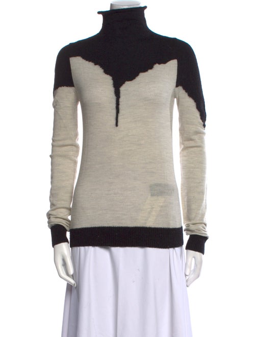 Ann Demeulemeester Alpaca Colorblock Pattern Sweater