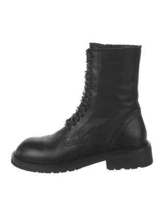 Ann Demeulemeester Leather Combat Boots