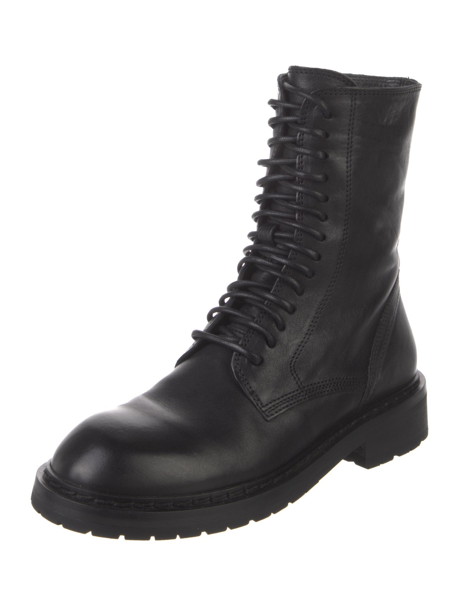 Ann Demeulemeester Leather Combat Boots