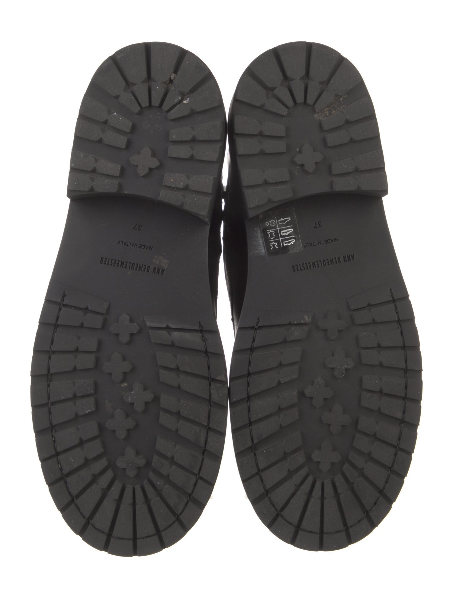 Ann Demeulemeester Leather Combat Boots