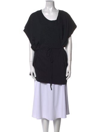 Ann Demeulemeester Scoop Neck Short Sleeve Tunic