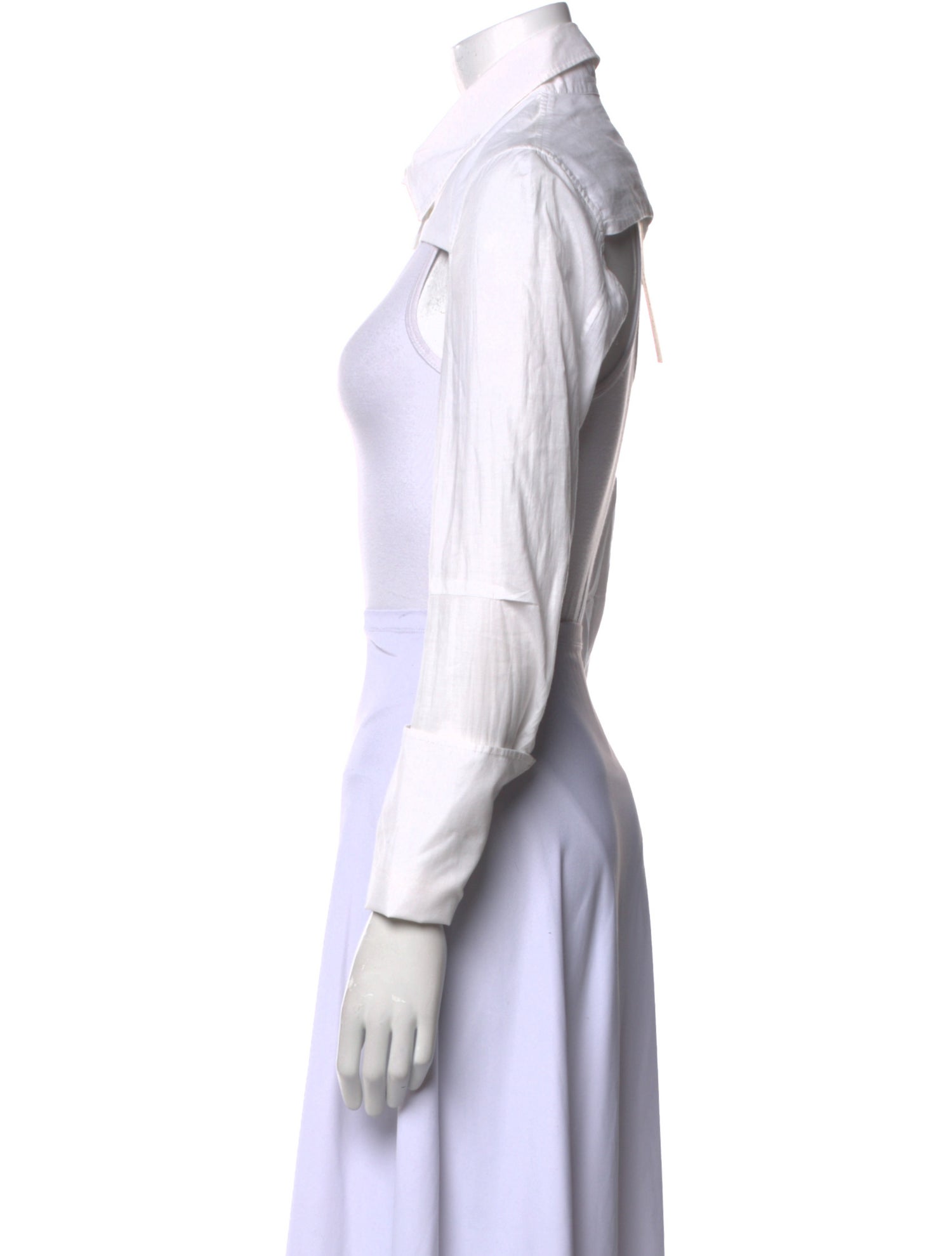 Ann Demeulemeester Long Sleeve Crop Top