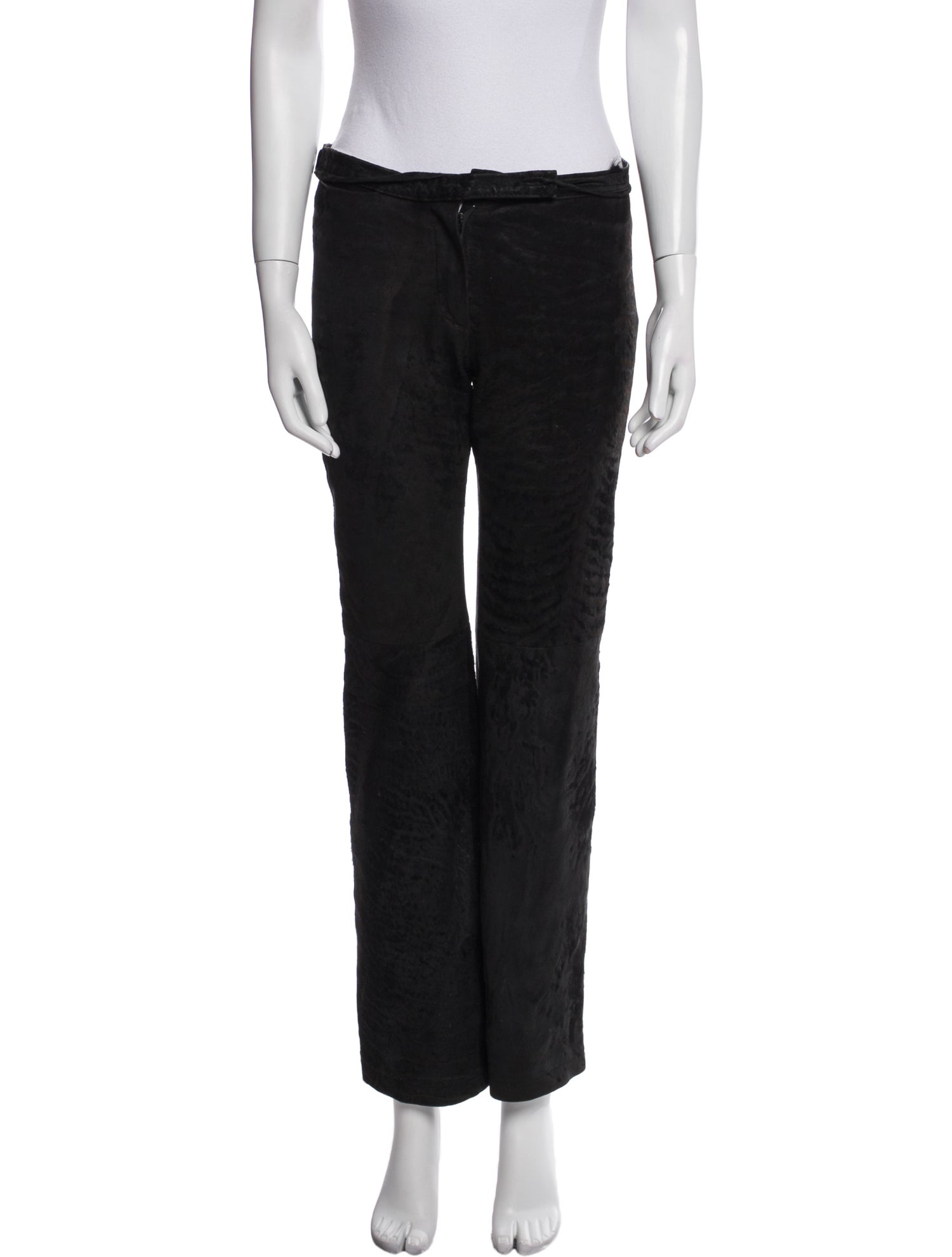 Ann Demeulemeester Leather Straight Leg Pants