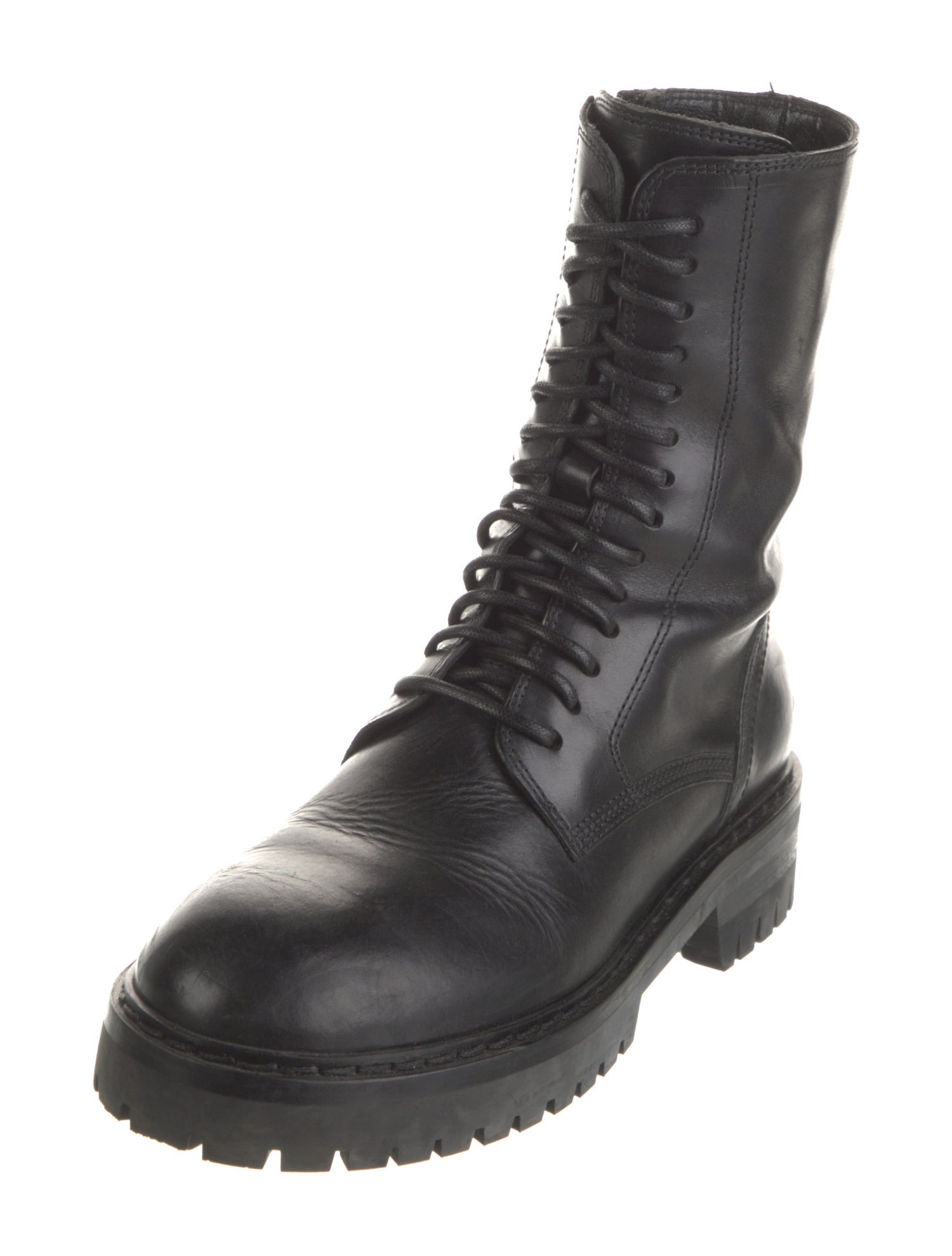 Ann Demeulemeester Leather Combat Boots