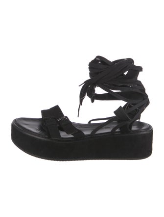 Ann Demeulemeester Suede Gladiator Sandals