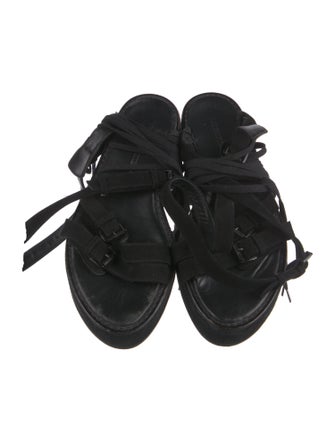 Ann Demeulemeester Suede Gladiator Sandals