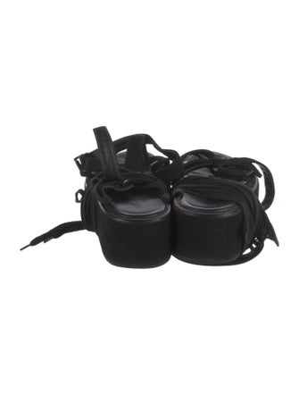 Ann Demeulemeester Suede Gladiator Sandals