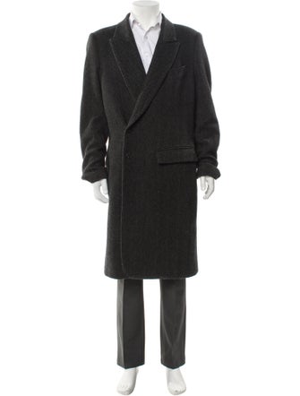 Ann Demeulemeester Wool Houndstooth Print Overcoat