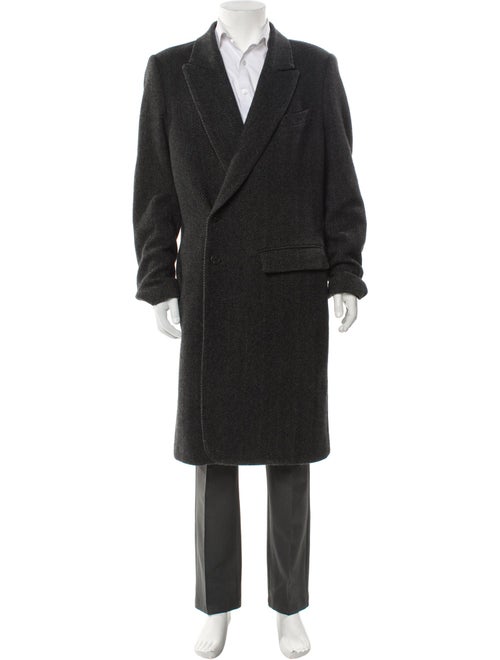 Ann Demeulemeester Wool Houndstooth Print Overcoat