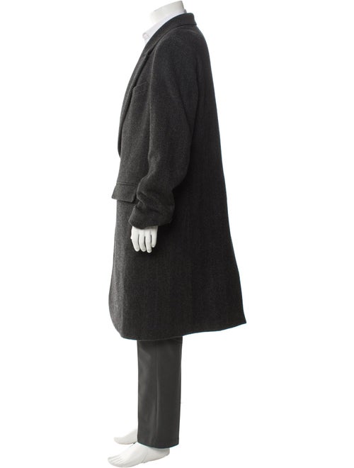 Ann Demeulemeester Wool Houndstooth Print Overcoat