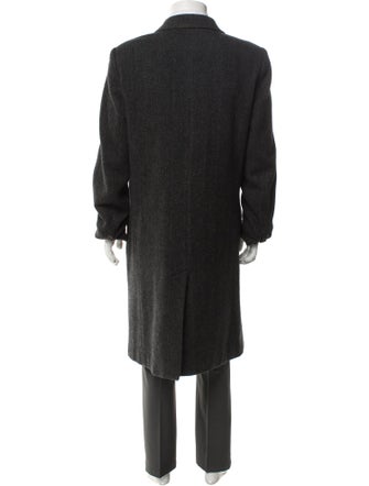 Ann Demeulemeester Wool Houndstooth Print Overcoat