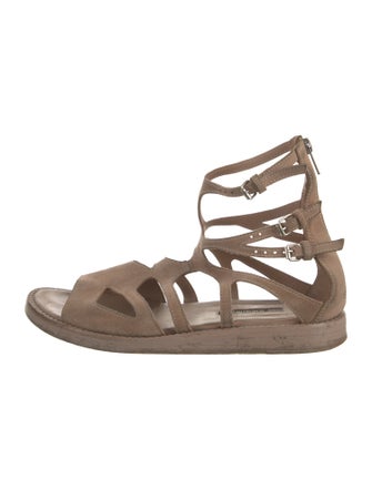 Ann Demeulemeester Suede Gladiator Sandals