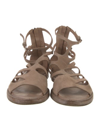 Ann Demeulemeester Suede Gladiator Sandals