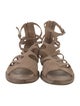 Ann Demeulemeester Suede Gladiator Sandals