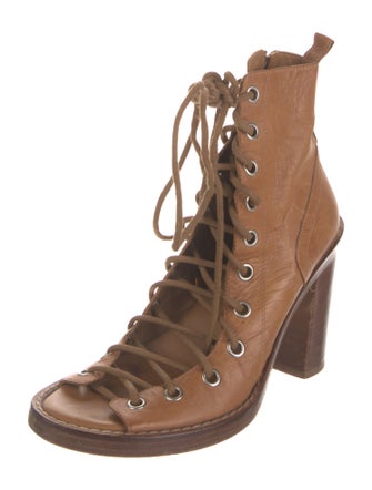 Ann Demeulemeester Leather Lace-Up Boots