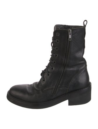 Ann Demeulemeester Leather Combat Boots