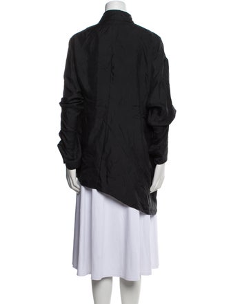 Ann Demeulemeester Silk Long Sleeve Button-Up Top
