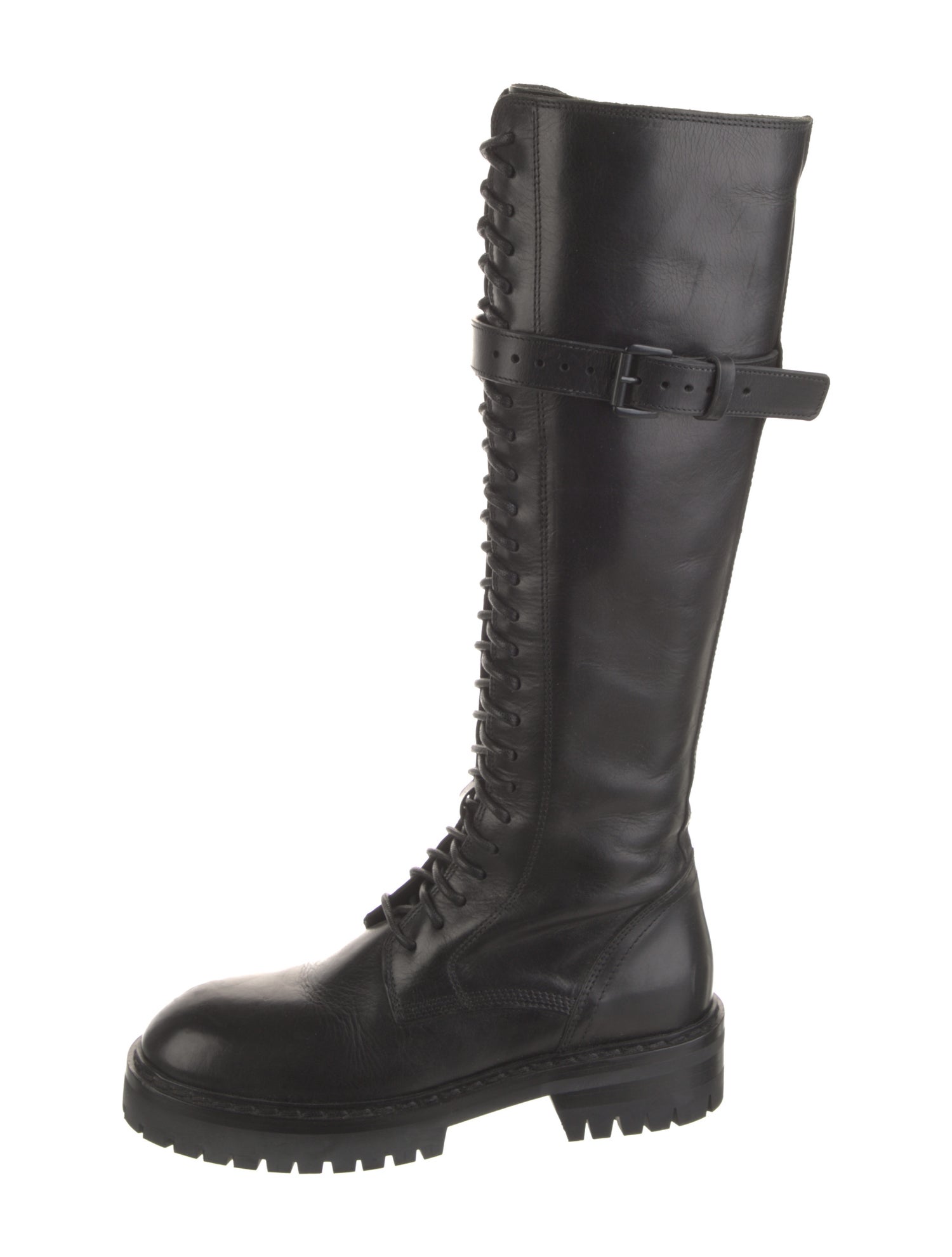 Ann Demeulemeester Leather Combat Boots