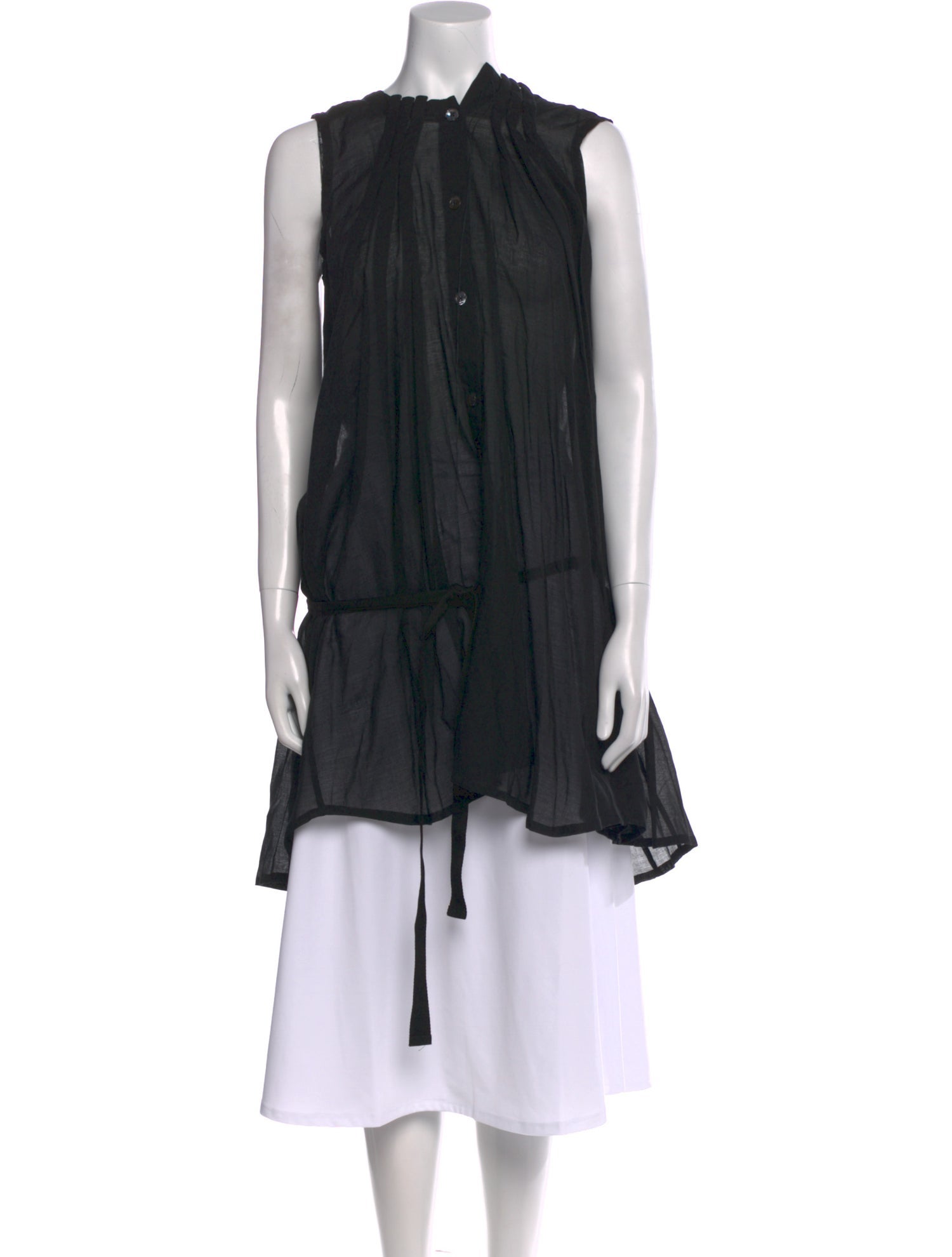 Ann Demeulemeester Crew Neck Sleeveless Tunic