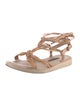 Ann Demeulemeester Leather Animal Print Gladiator Sandals