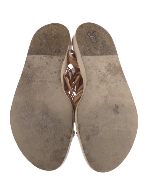 Ann Demeulemeester Leather Animal Print Gladiator Sandals