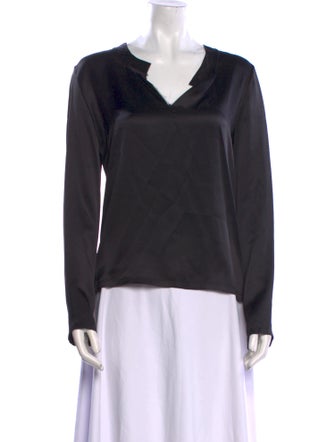 Ann Demeulemeester Silk V-Neck Sweatshirt