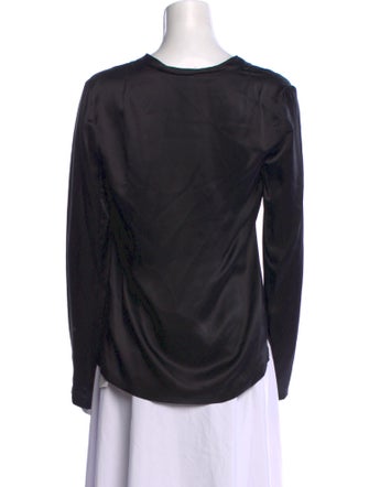 Ann Demeulemeester Silk V-Neck Sweatshirt