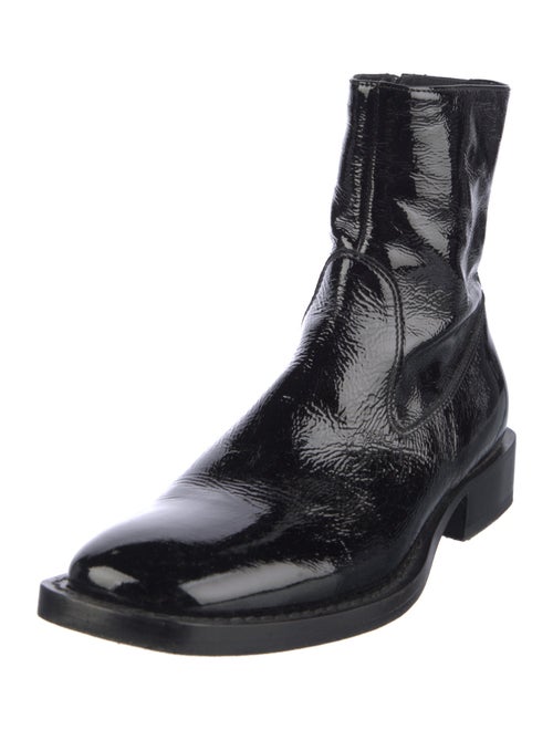 Ann Demeulemeester Patent Leather Combat Boots