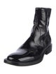 Ann Demeulemeester Patent Leather Combat Boots
