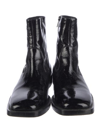 Ann Demeulemeester Patent Leather Combat Boots