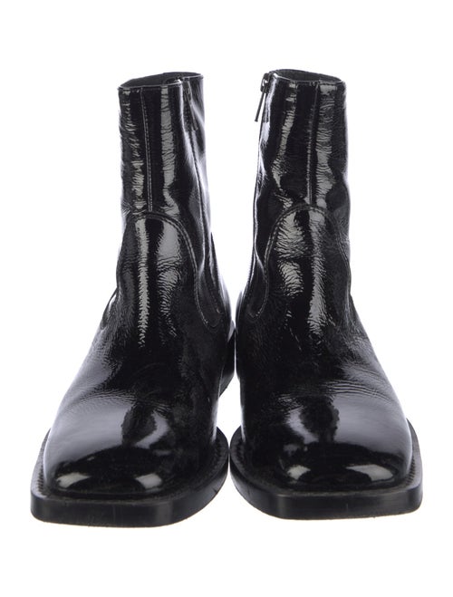 Ann Demeulemeester Patent Leather Combat Boots