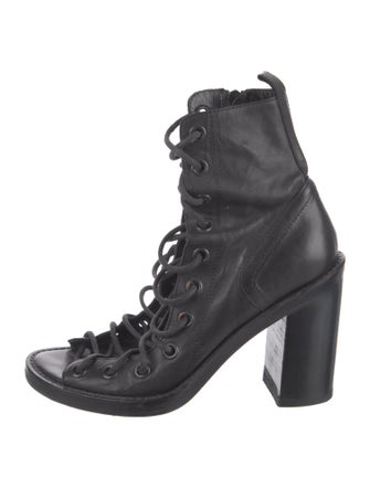 Ann Demeulemeester Leather Combat Boots