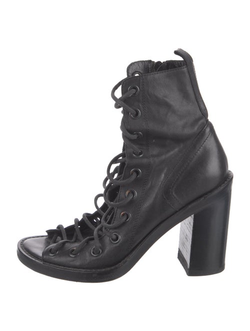 Ann Demeulemeester Leather Combat Boots