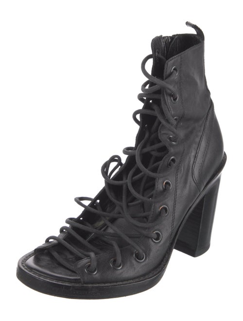 Ann Demeulemeester Leather Combat Boots