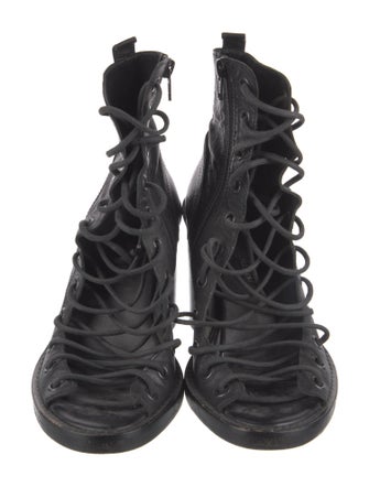 Ann Demeulemeester Leather Combat Boots
