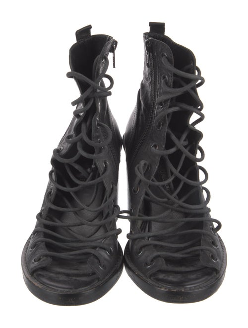 Ann Demeulemeester Leather Combat Boots